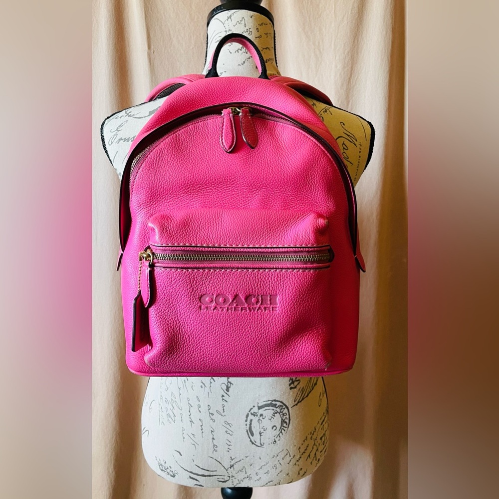 Coach Pink Leatherware Backpack with Ipsy Cosmetic Bag - Picture 2 of 16